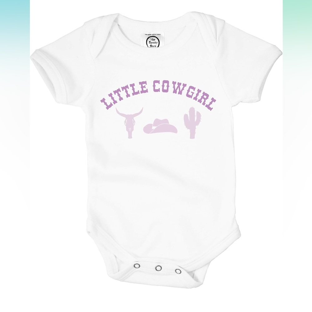 NWT The Spunky Stork Baby Girl Cowgirl Country Organic Bodysuit